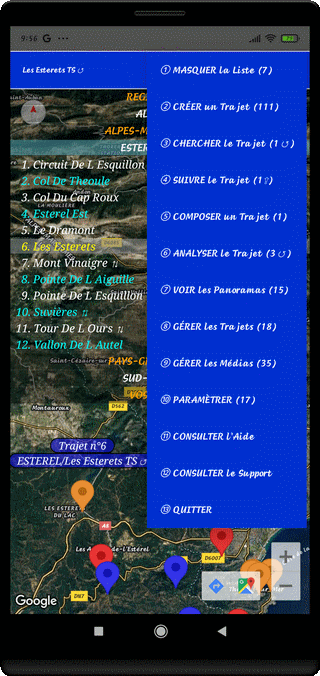 TraJecSan : Premier Menu