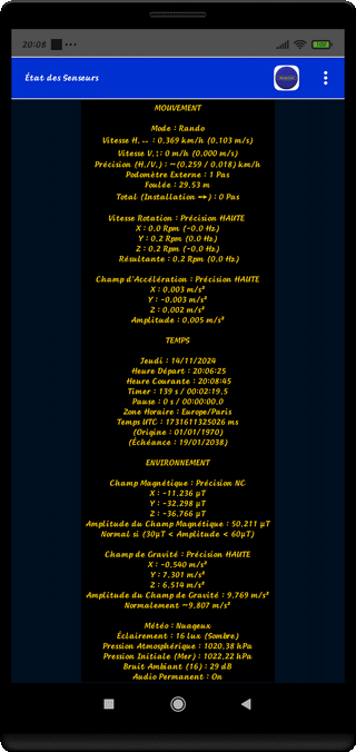 &Eacute;TATS SENSEURS