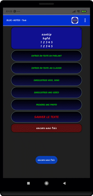 TraJecSan : Utiliser le Bloc Notes