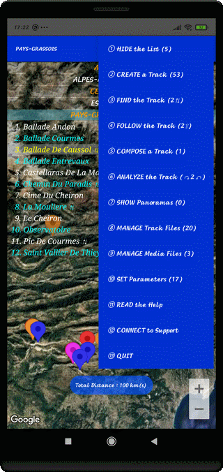 TraJecSan : First Menu