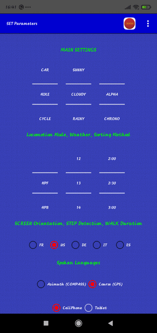 TraJecSan : Setting Parameters