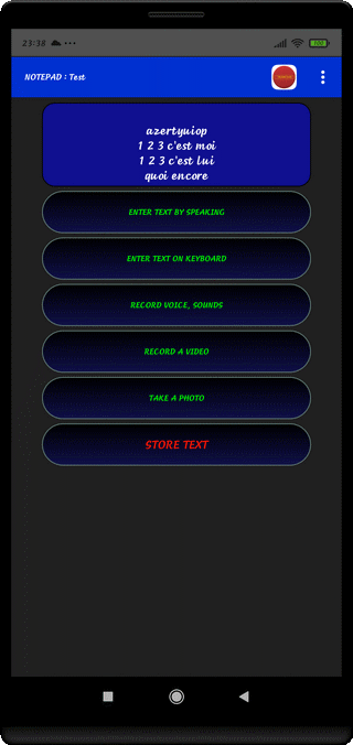 TraJecSan : Utiliser le Bloc Notes