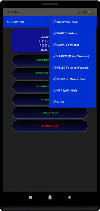 TraJecSan : Utiliser le Bloc Notes
